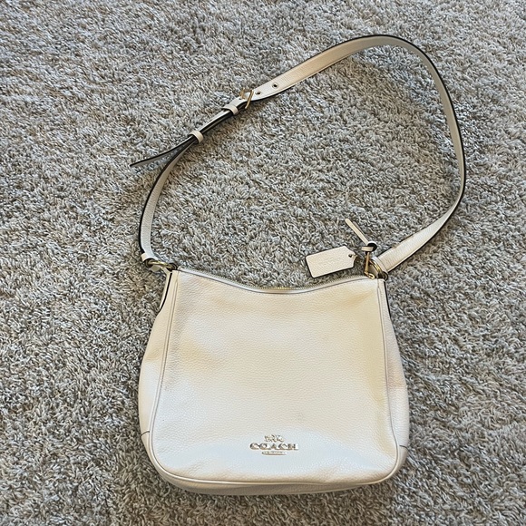 Coach Handbags - Coach Off-White Leather Shoulder Bag